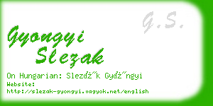 gyongyi slezak business card